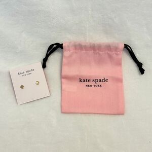 NWT Kate Spade Everyday Spade Metal Studs Gold Tone with Dustbag
